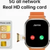 ساعة بشريحة وكاميرا wisme ws10 ultra 5g مساحة 128 ورام 8 جيجا لون سيلفر